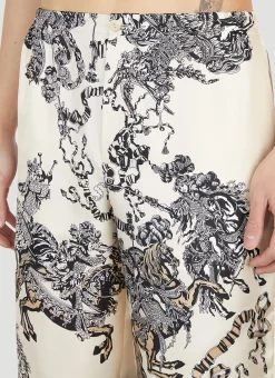 Printed Silk Shorts