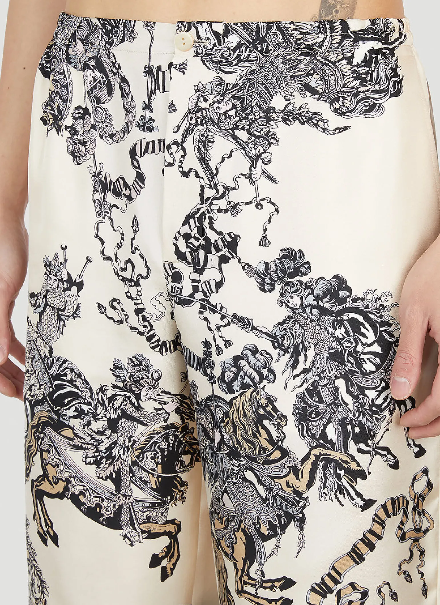 Printed Silk Shorts