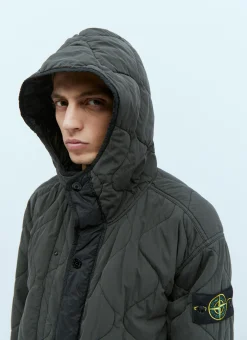 Quilted Compass Patch Coat