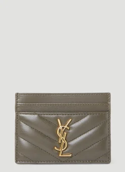 Quilted Logo Plaque Cardholder