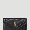 Quilted Logo Plaque Wallet
