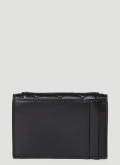 Quilted Logo Plaque Wallet
