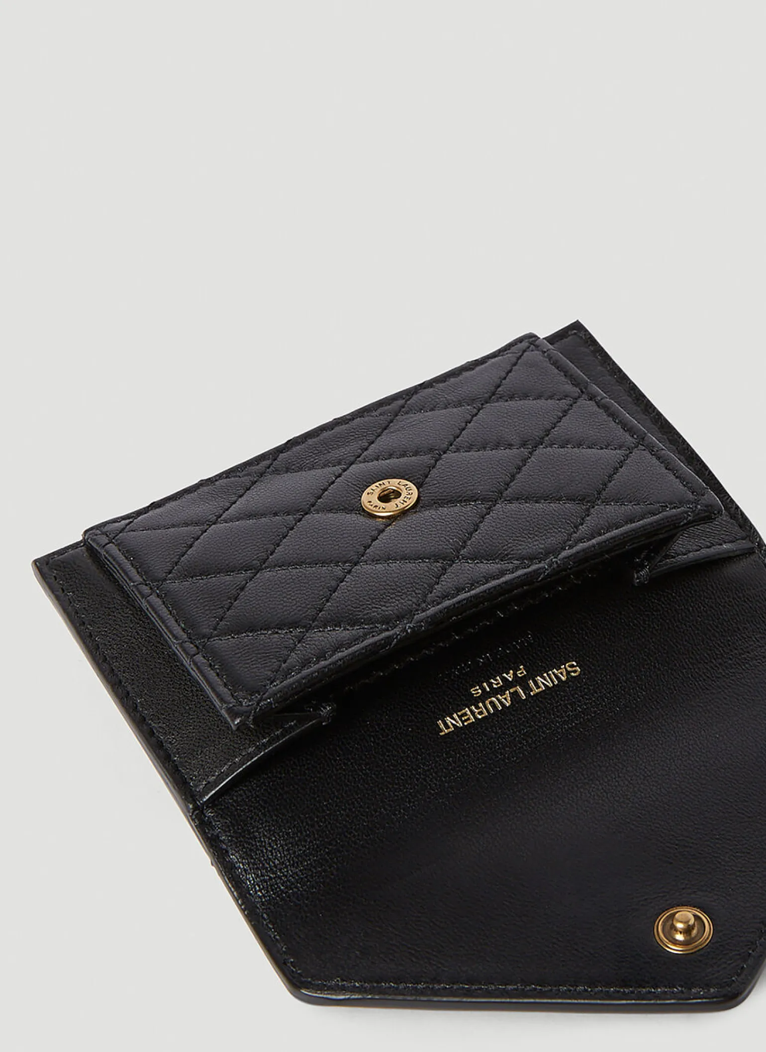 Quilted Logo Plaque Wallet
