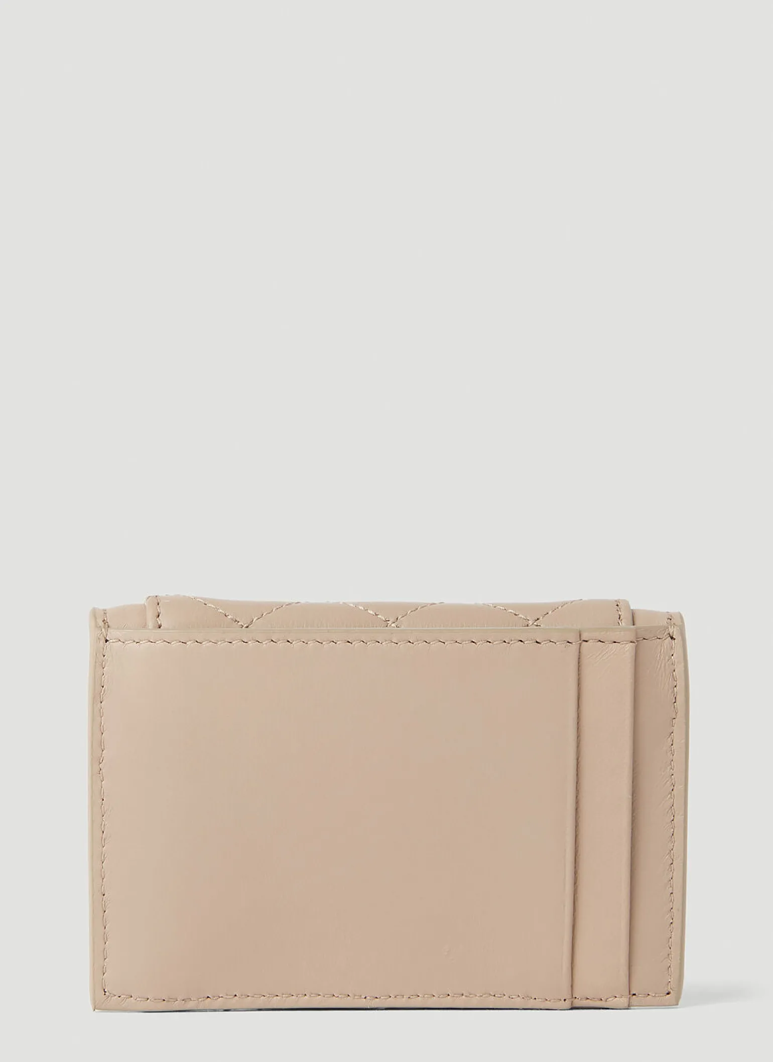 Quilted Logo Plaque Wallet