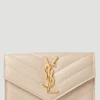 Quilted Logo Plaque Wallet