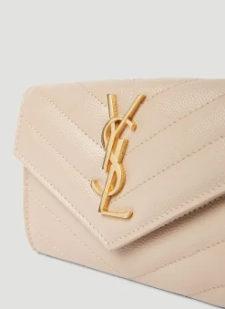 Quilted Logo Plaque Wallet
