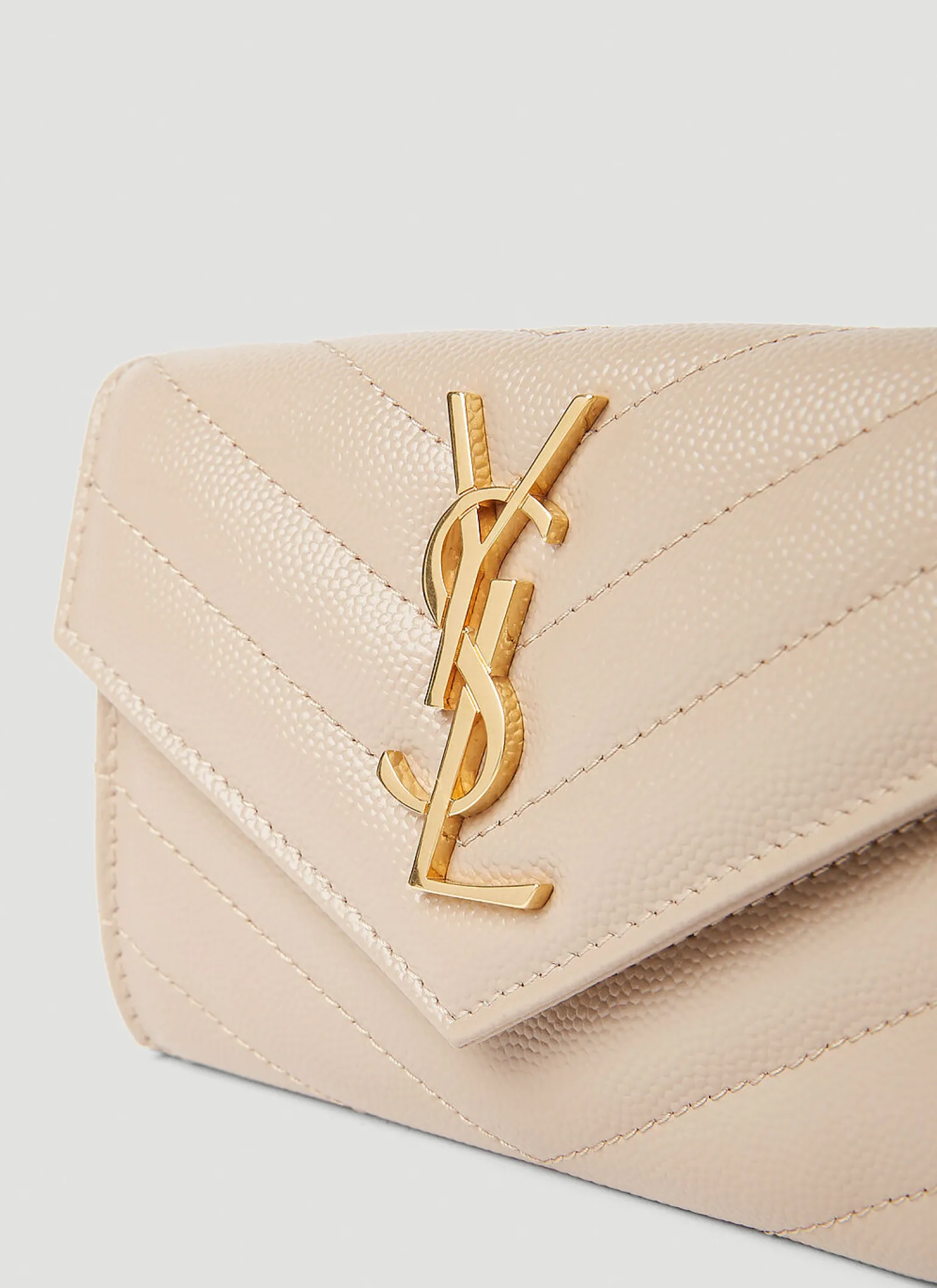 Quilted Logo Plaque Wallet