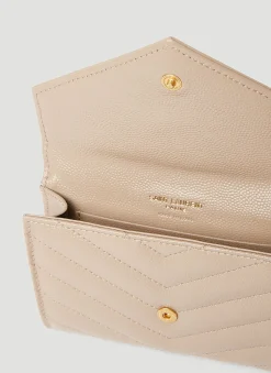 Quilted Logo Plaque Wallet