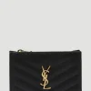 Quilted Logo Plaque Wallet