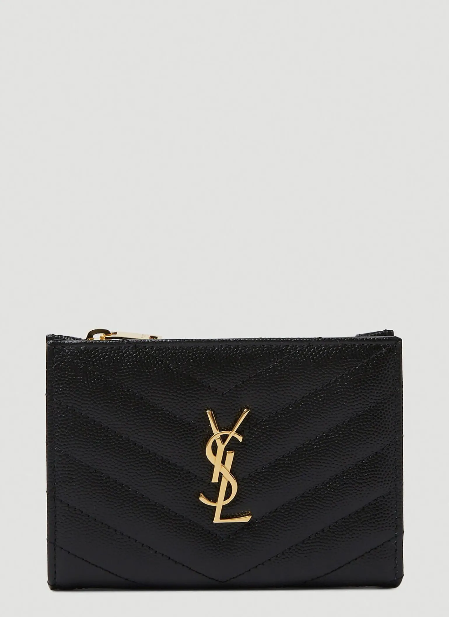 Quilted Logo Plaque Wallet