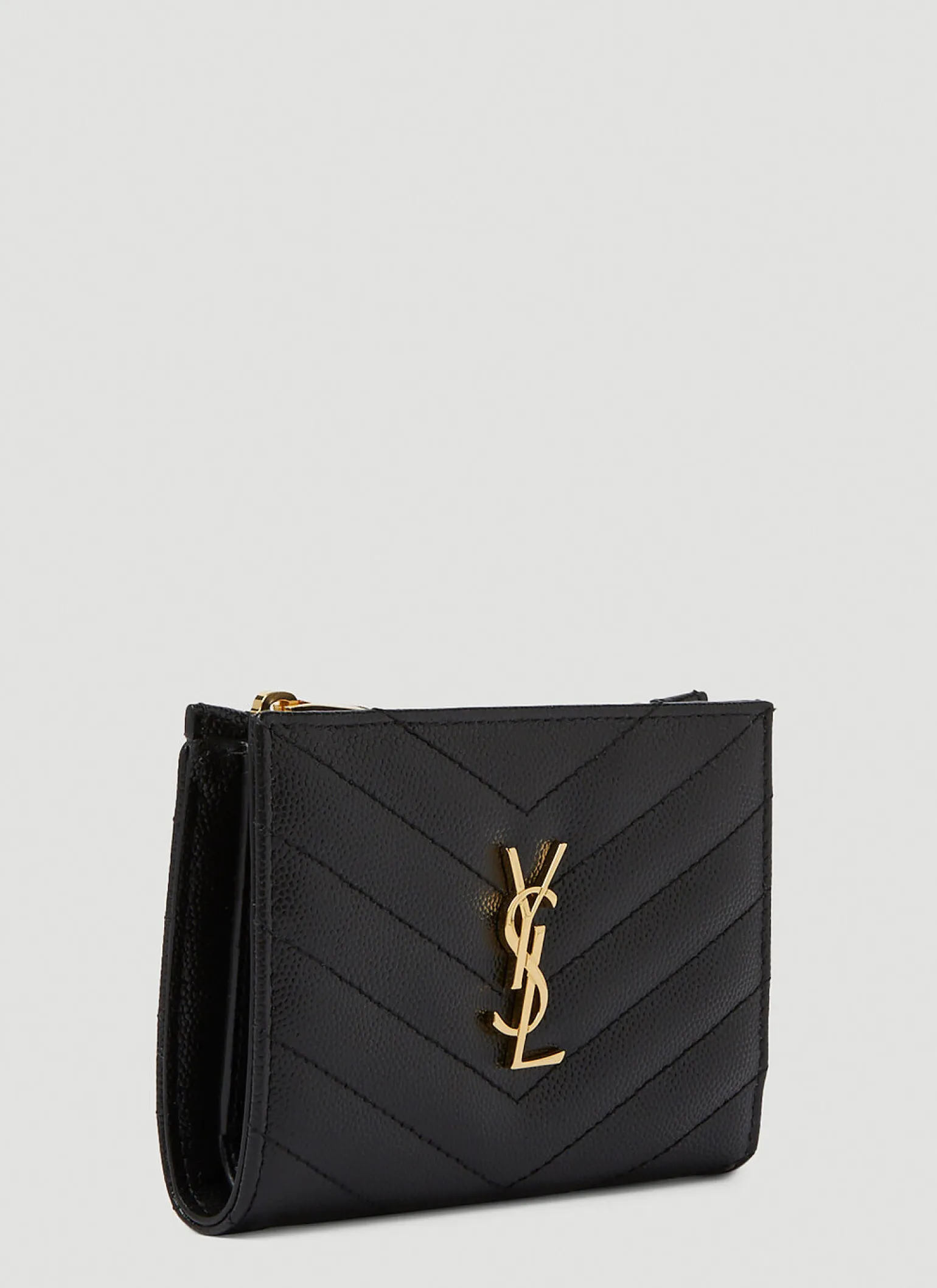 Quilted Logo Plaque Wallet