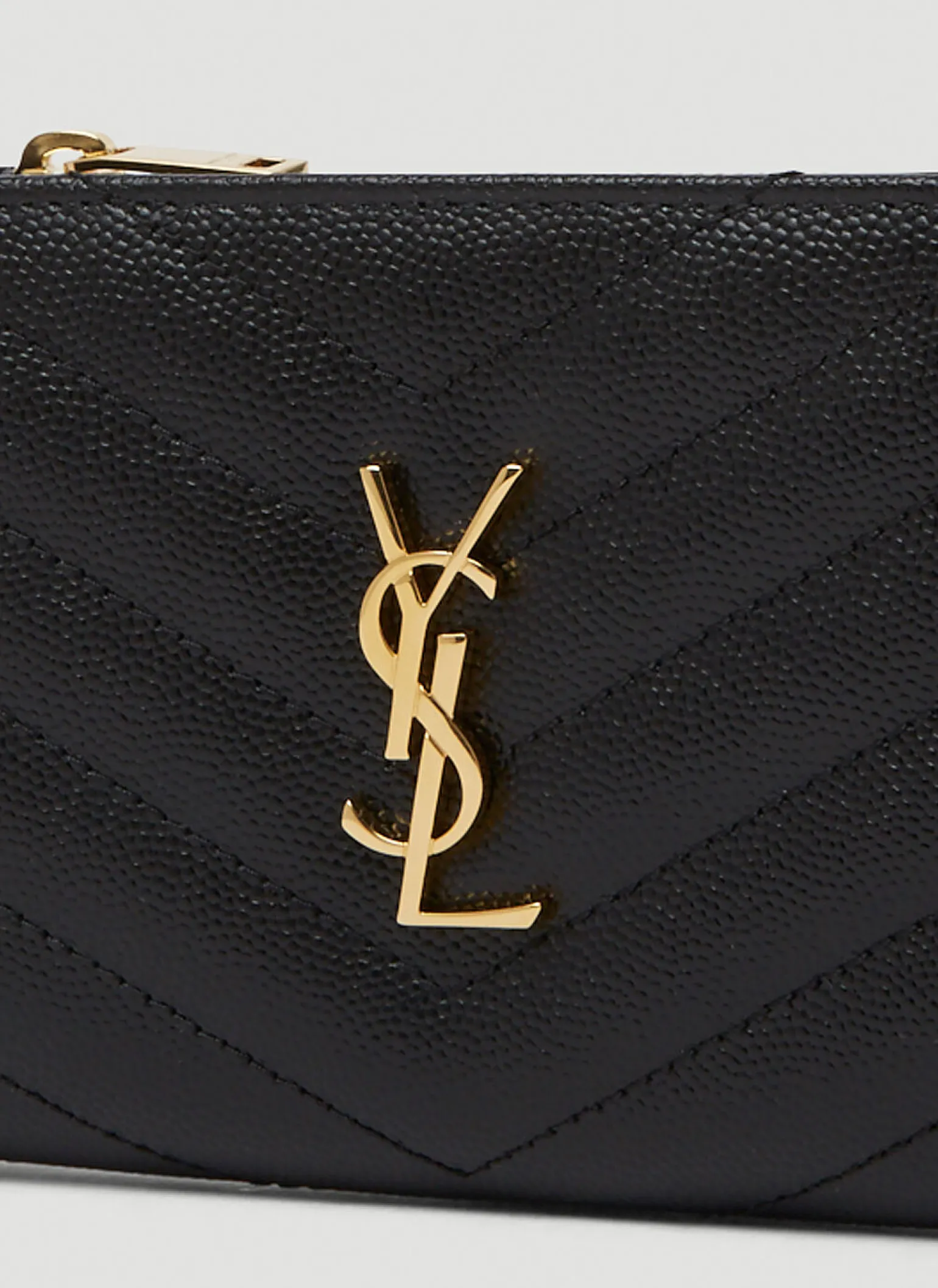 Quilted Logo Plaque Wallet