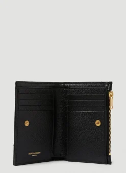 Quilted Logo Plaque Wallet