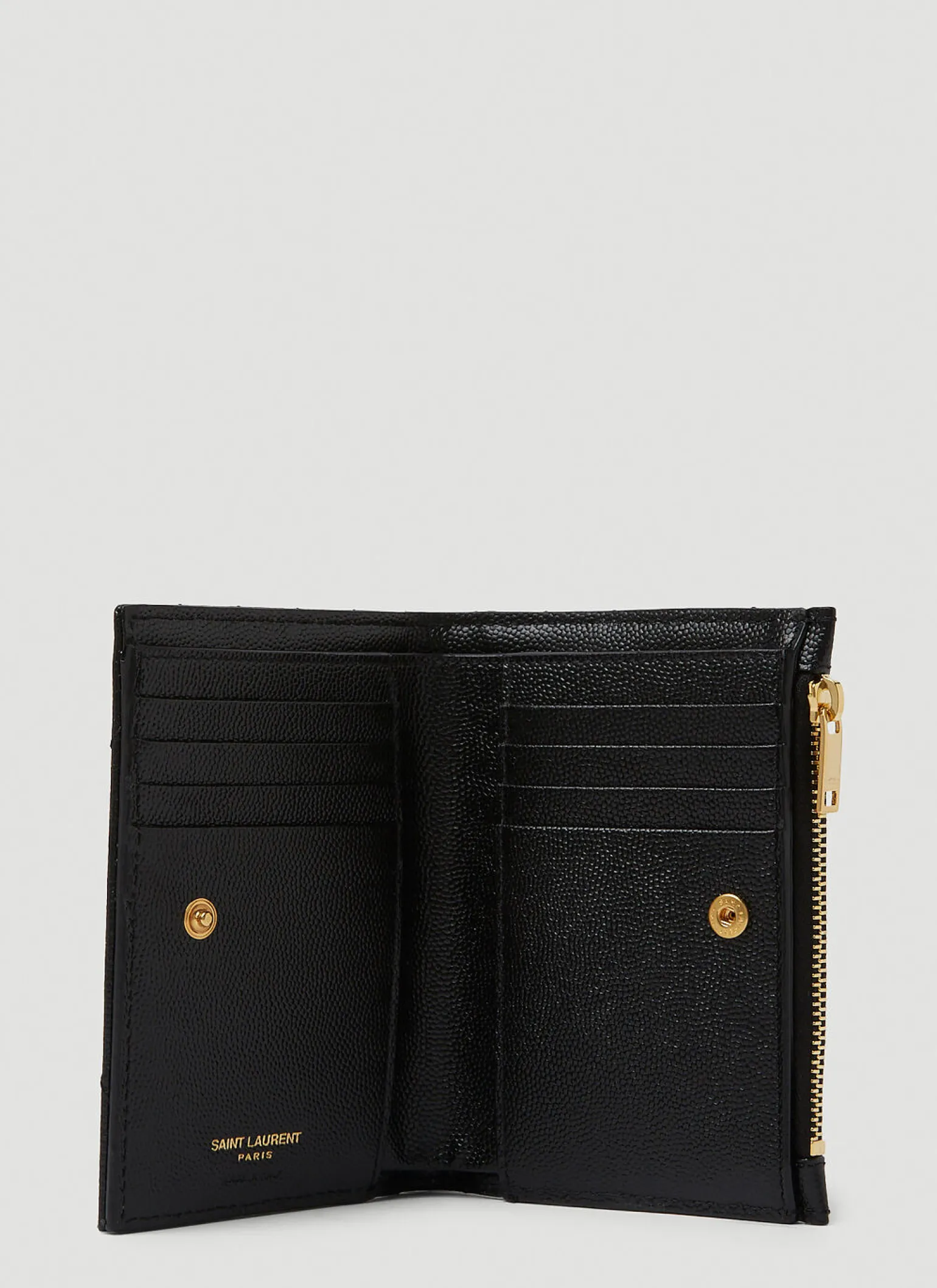 Quilted Logo Plaque Wallet
