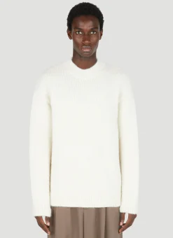 Rear Logo Print Knit Sweater