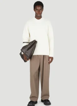 Rear Logo Print Knit Sweater