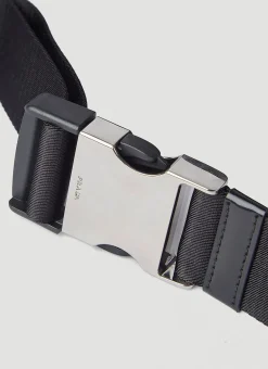 Re-Nylon And Leather Belt Bag