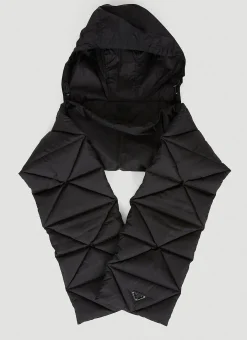 Re-Nylon Quilted Hooded Scarf