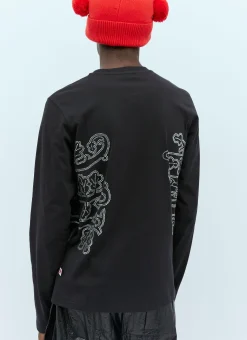 Rhinestone Embellished Long Sleeve T-Shirt