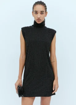 Rhinestone-Embellished Mini Dress