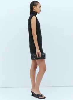 Rhinestone-Embellished Mini Dress