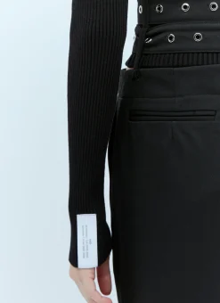 Rib Bustier With Detached Sleeves