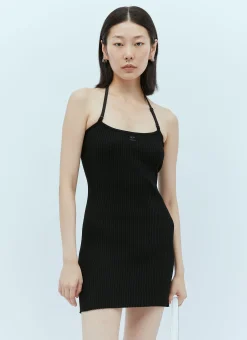 Rib Knit Strap Mini Dress