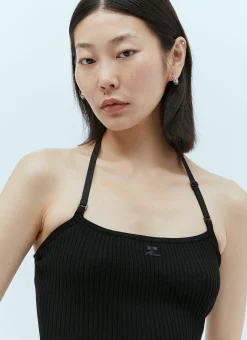 Rib Knit Strap Mini Dress