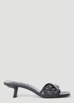 Rocco Eyelet High Heel Mule