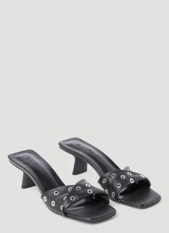 Rocco Eyelet High Heel Mule