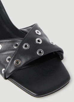 Rocco Eyelet High Heel Mule