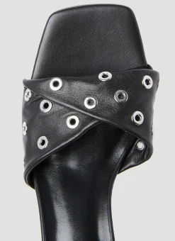 Rocco Eyelet High Heel Mule