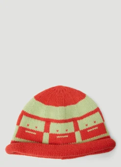 Rolled Brim Face Beanie Hat