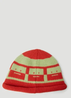 Rolled Brim Face Beanie Hat