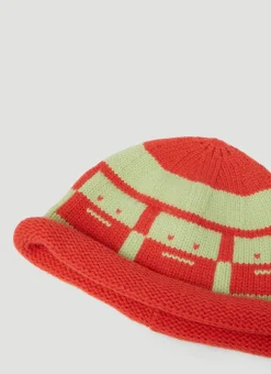 Rolled Brim Face Beanie Hat