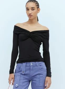 Rose Mesh Long Sleeve Top