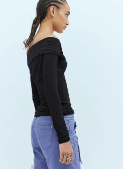 Rose Mesh Long Sleeve Top