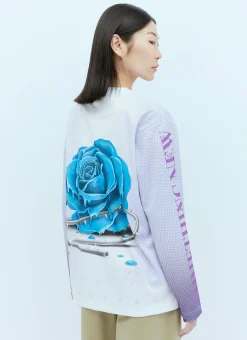 Rose Print Long Sleeve T-Shirt
