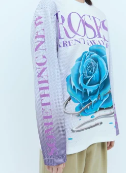 Rose Print Long Sleeve T-Shirt