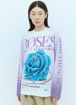 Rose Print Long Sleeve T-Shirt
