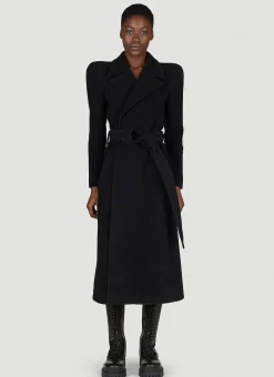 Round Shoulder Cashmere-Blend Coat