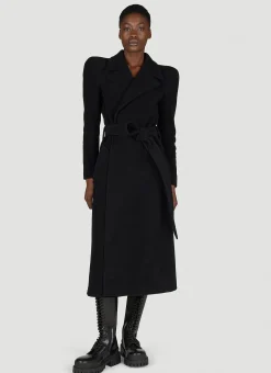 Round Shoulder Cashmere-Blend Coat