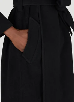 Round Shoulder Cashmere-Blend Coat