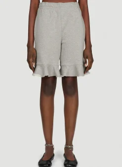 Ruffled Track Shorts