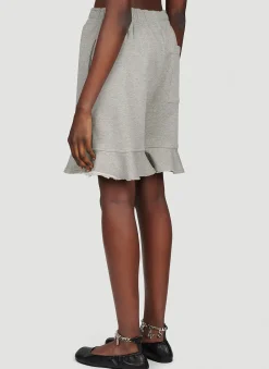 Ruffled Track Shorts