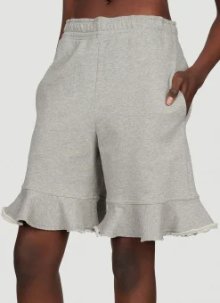Ruffled Track Shorts