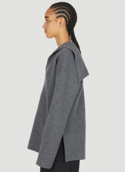 Sailor Neckline Knit Sweater