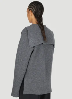 Sailor Neckline Knit Sweater