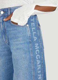 Salt And Pepper Lasered Logo Jeans