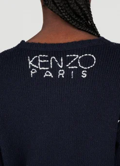 Sashiko Stitch Embroidered Sweater